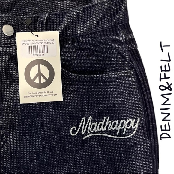 MADHAPPY Navy Alumni Corduroy Pants | NEW/NWT!!🔥🔥🔥 - Picture 7 of 10